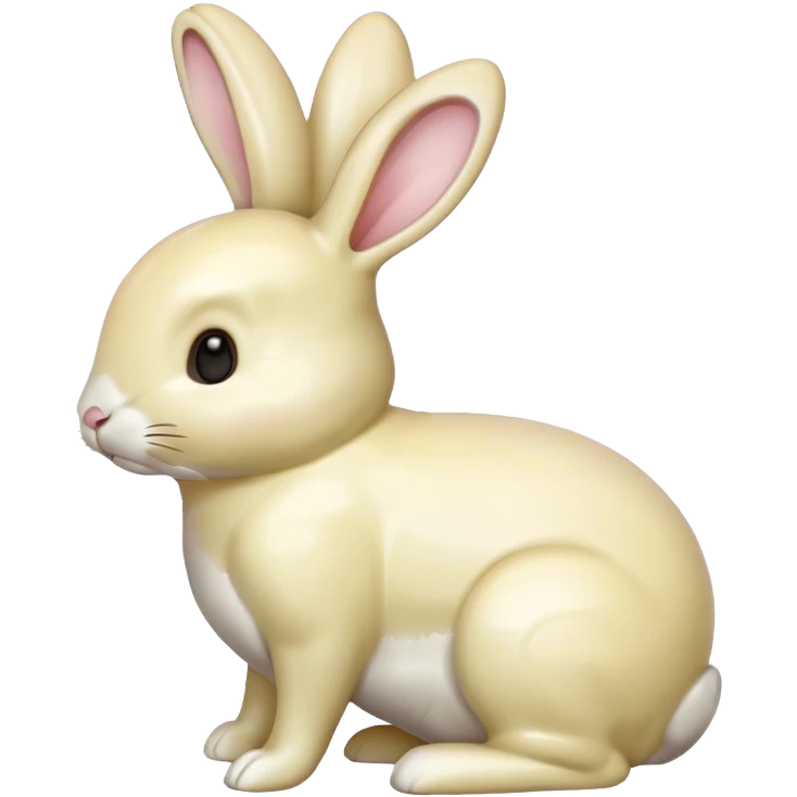 white chocolate bunny emoji