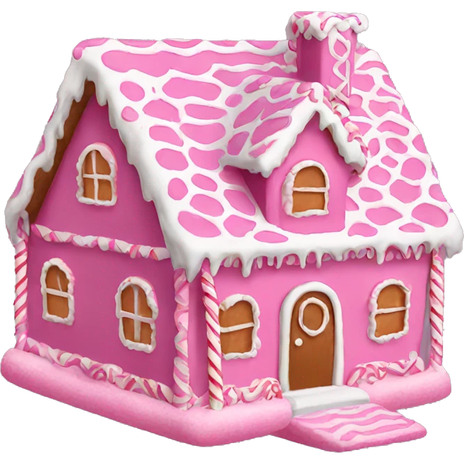 pink gingerbread house  emoji