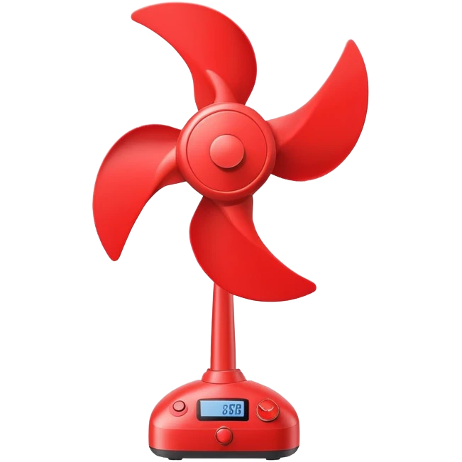 red electric fan emoji