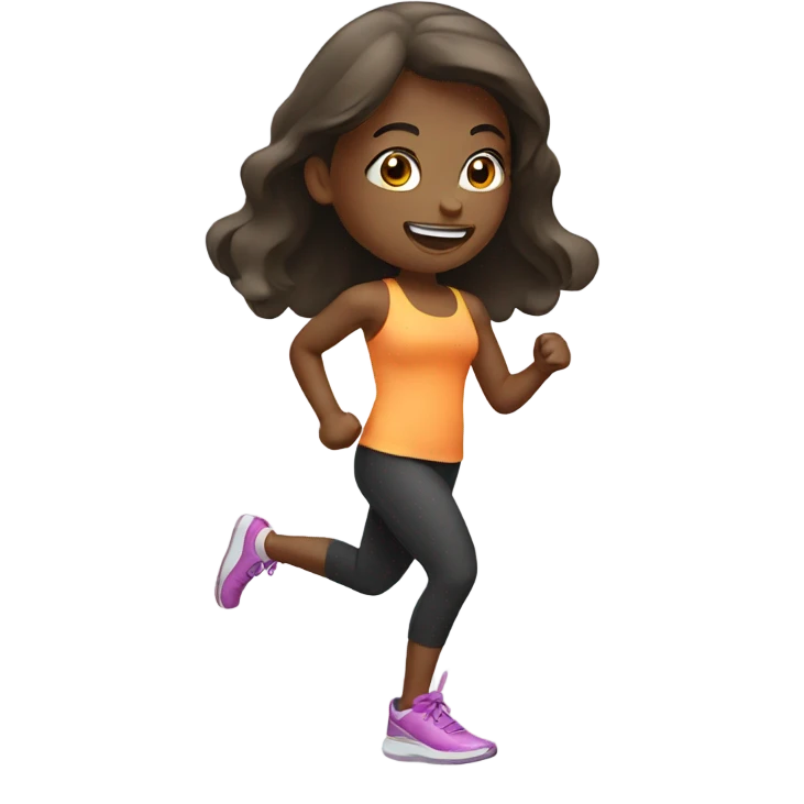 Girl doing exercise emoji