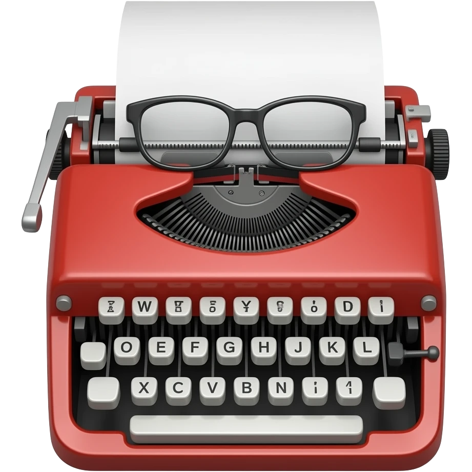 Stenotype rapper with nerdy glasses emoji