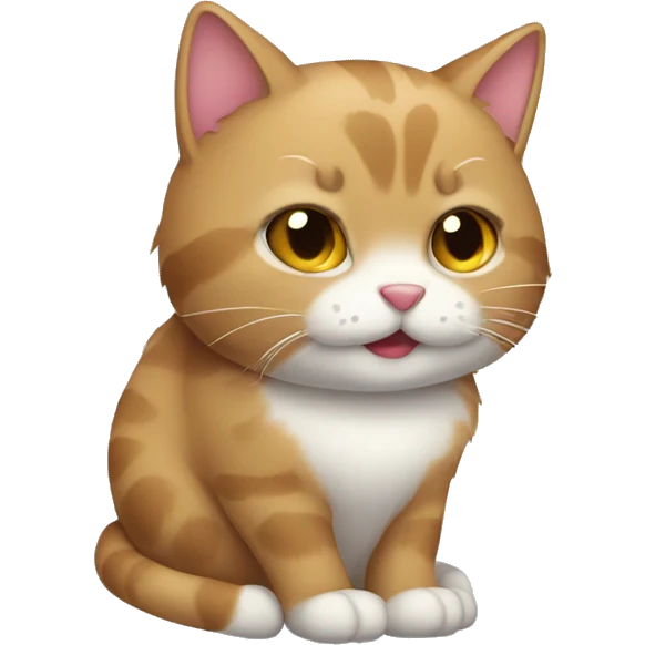 Cat with a heart in his fur  emoji