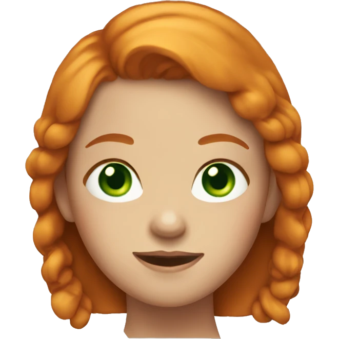 Ginger Girl With green eyes emoji