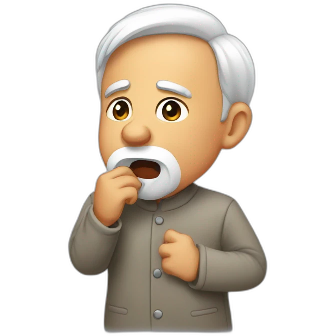 Modi cough  emoji
