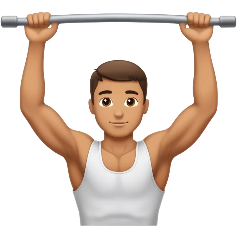 guy with shirt doing pull ups emoji