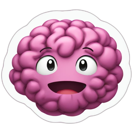 happy brain emoji