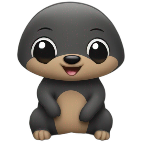 a mole coming out of the ground emoji