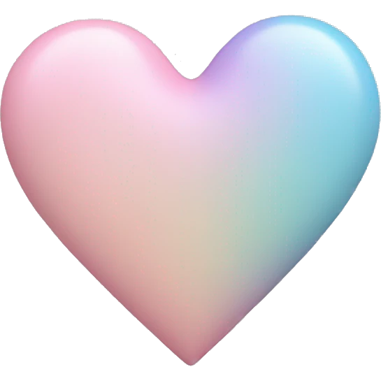 Pastel love heart emoji