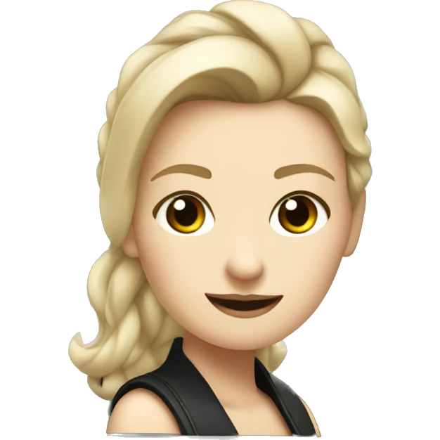 a white girl drives a black convertible mini cooper emoji