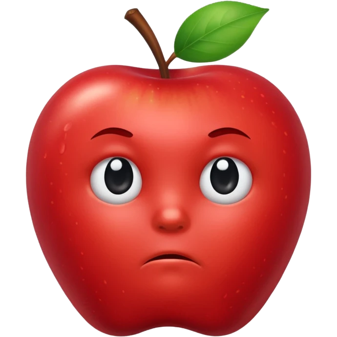 sad apple  emoji