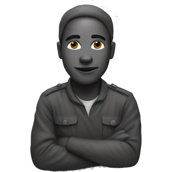 Charcoal peace emoji