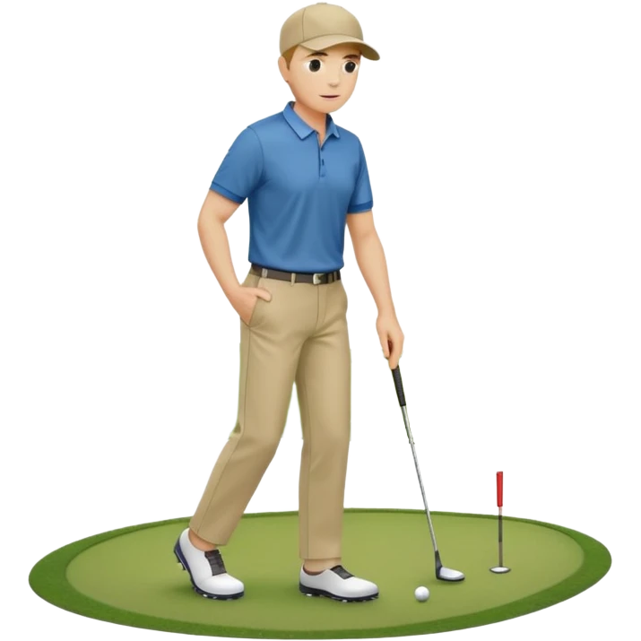 man playing golf full body emoji