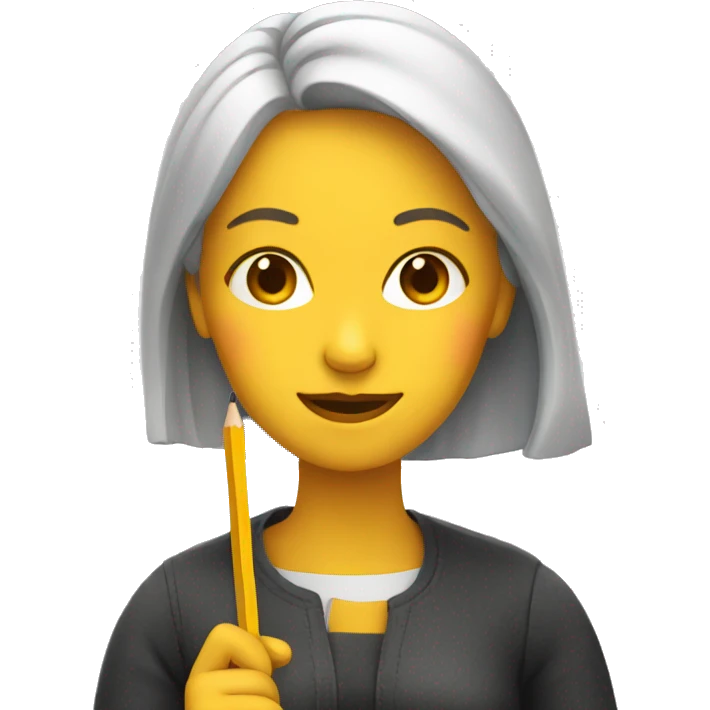 Woman with pencil emoji