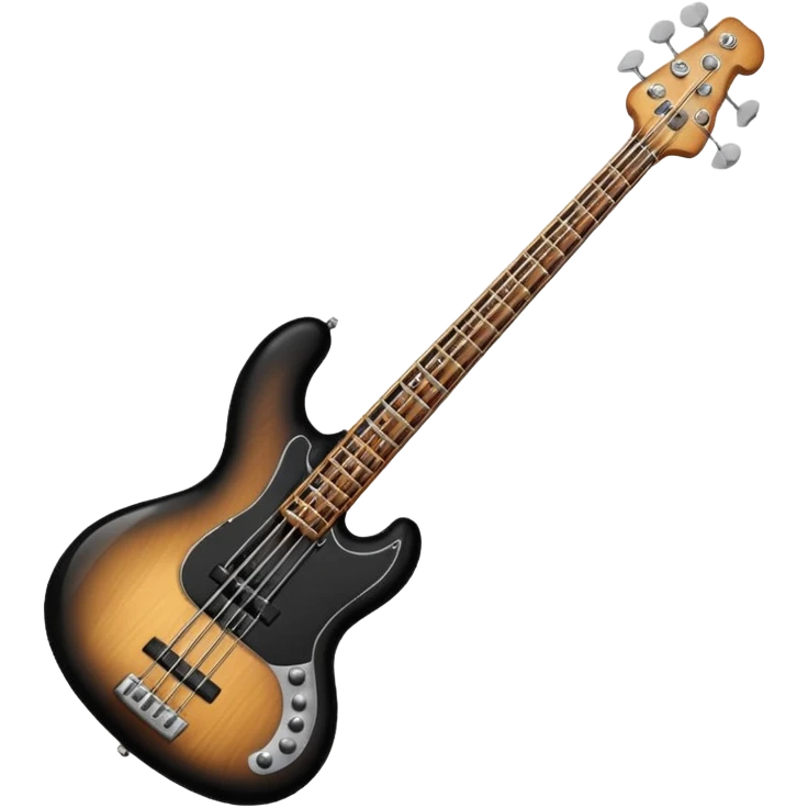 Black electric bass emoji