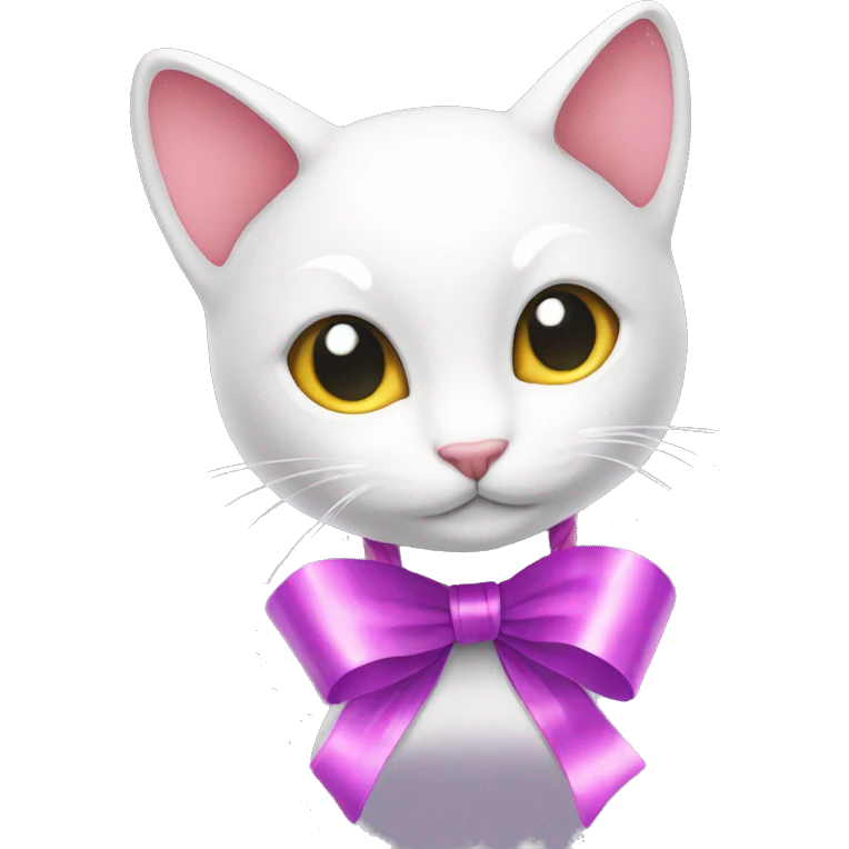 Shiny colorful Mew with ribbons emoji
