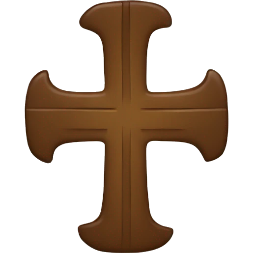 Cross brown emoji