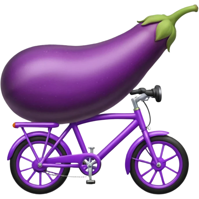 eggplant on a bike  emoji
