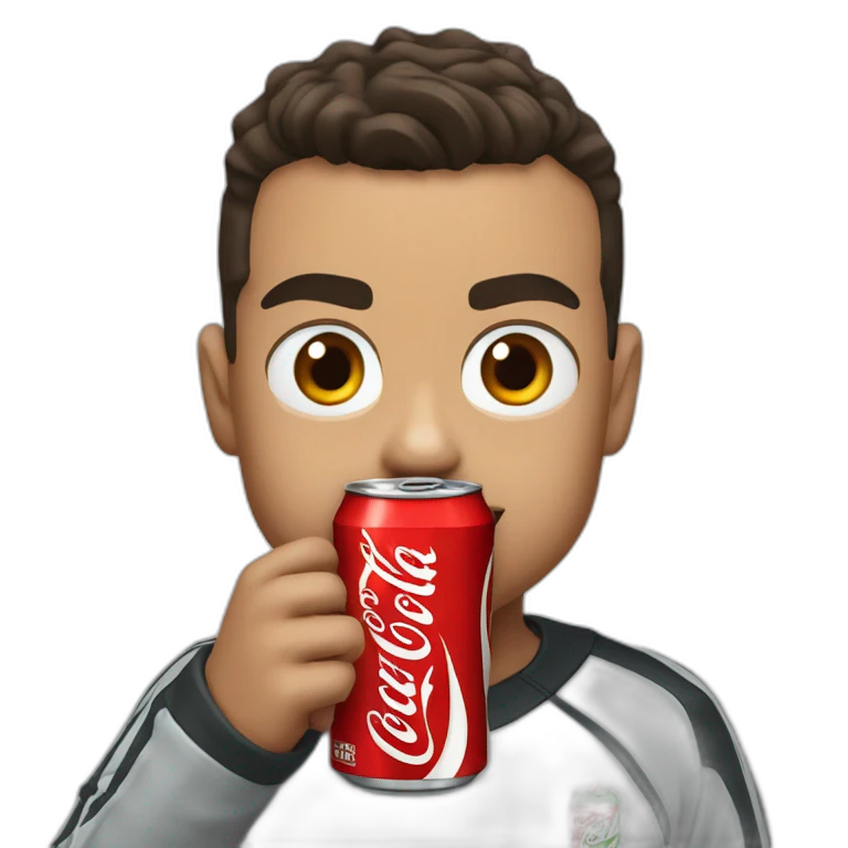 Ronaldo eat coca cola  emoji
