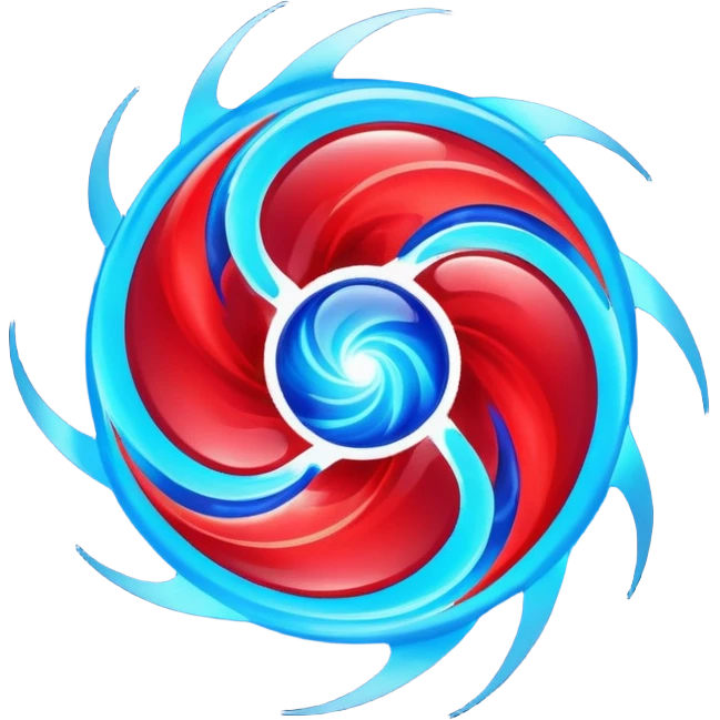 glitter red and blue plasma emoji