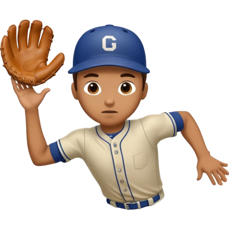 baseball player diving to catch the ball emoji
