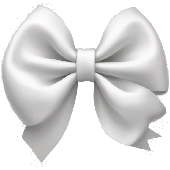 Elegant white bow emoji