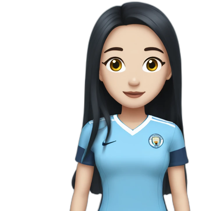 Jisoo in Manchestercity outfit emoji