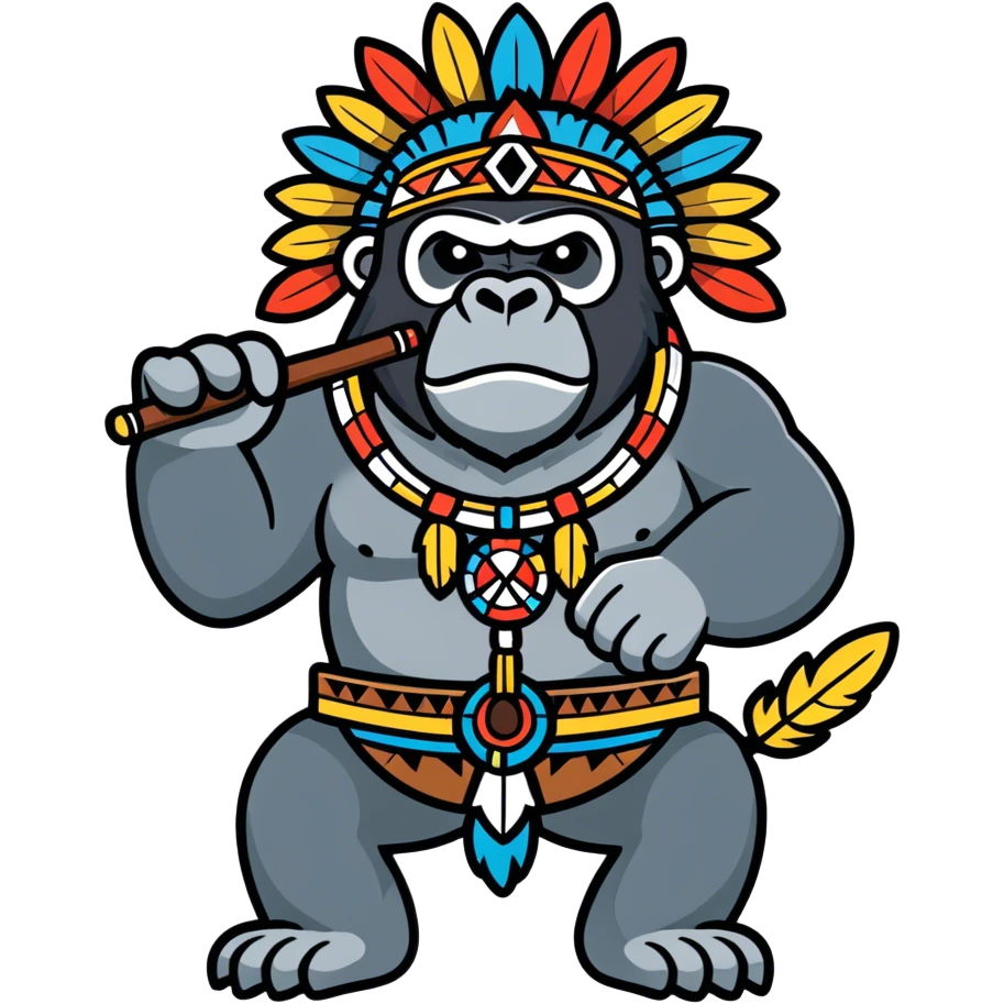 Chief Indian gorilla emoji