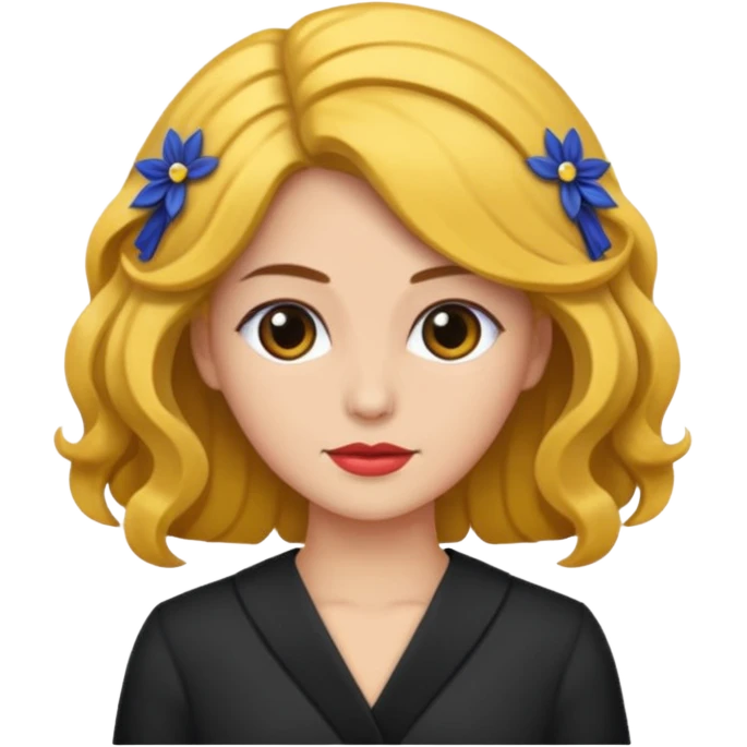 mujer con el pelo recogido para ceremonia emoji