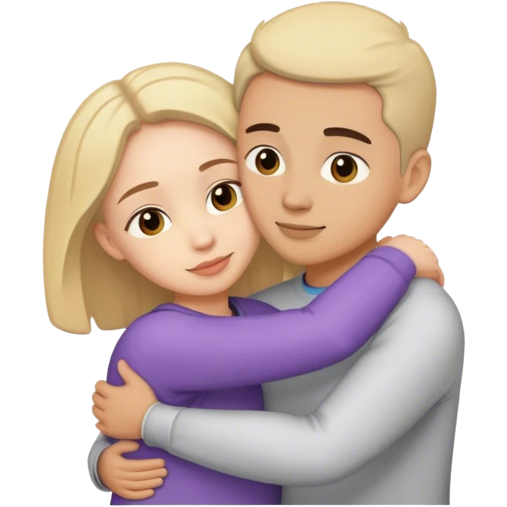Me and my boy-friend Hug each  emoji