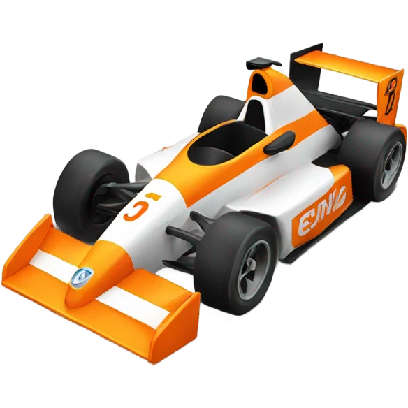 Orange racing car emoji