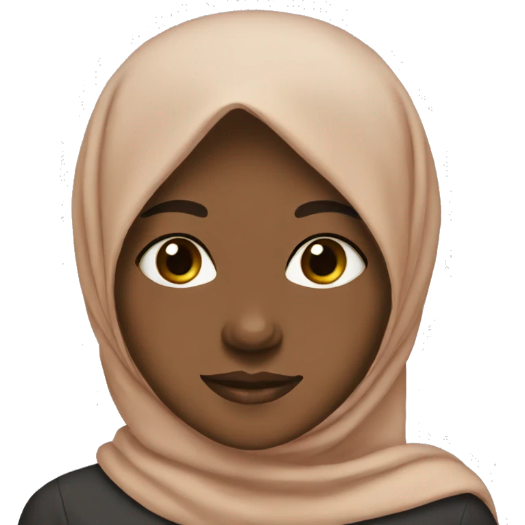 Girl in hijab brown skin emoji