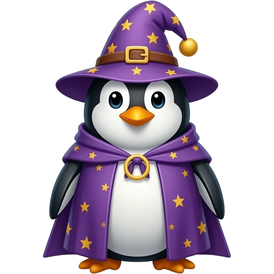 Penguin Wizard emoji