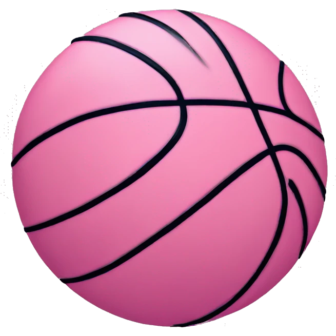 Pink basketball emoji