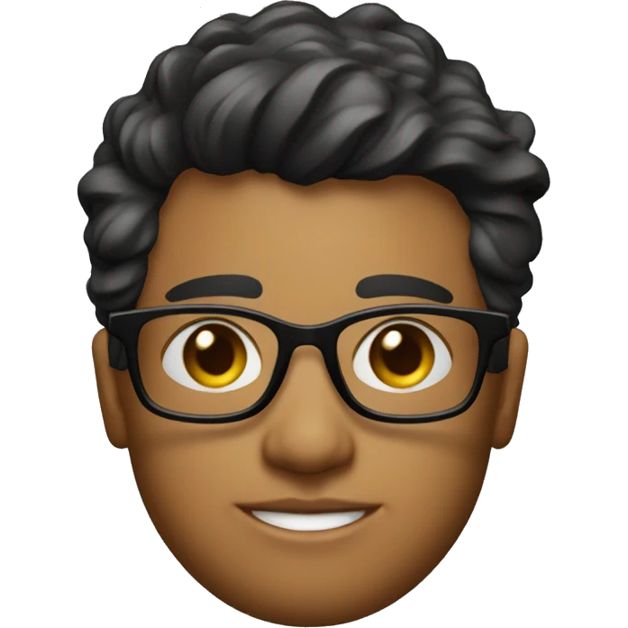 Arquitecto joven con lentes de sol negro, cabello corto , 26 años , color de piel clara emoji