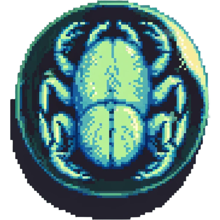 MRI embryo digital fetal small shape in otherworldly bubble, eerie, horror, insectoid, crustaceanoid, pupa, crystalis emoji