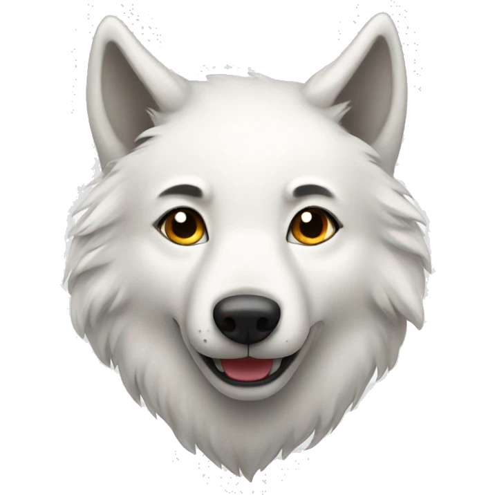 cute white wolf emoji