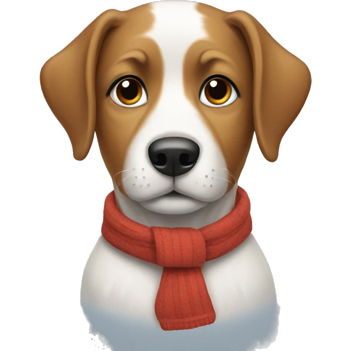 Dog wearing a shirt in winter  emoji