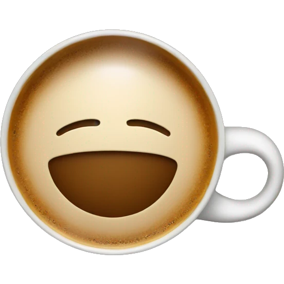 meditating inside a coffee cup emoji