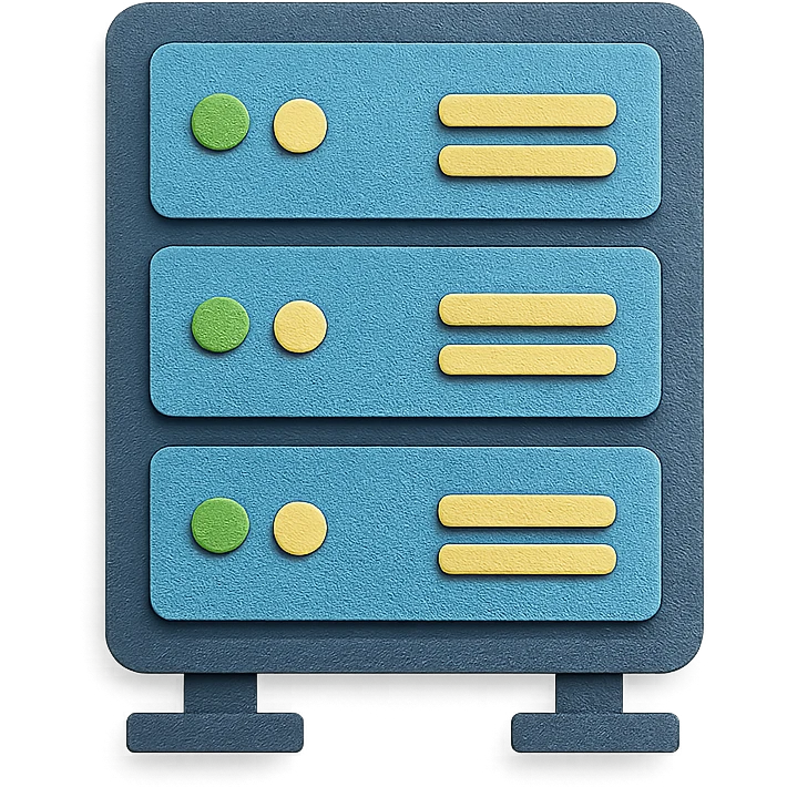 server rack paper craft style emoji