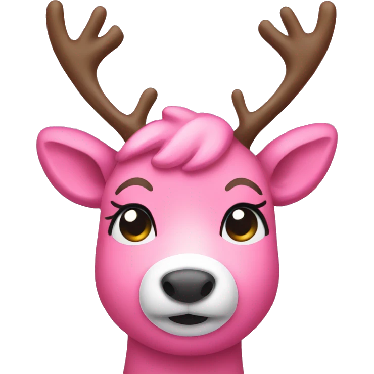 Pink Reindeer emoji