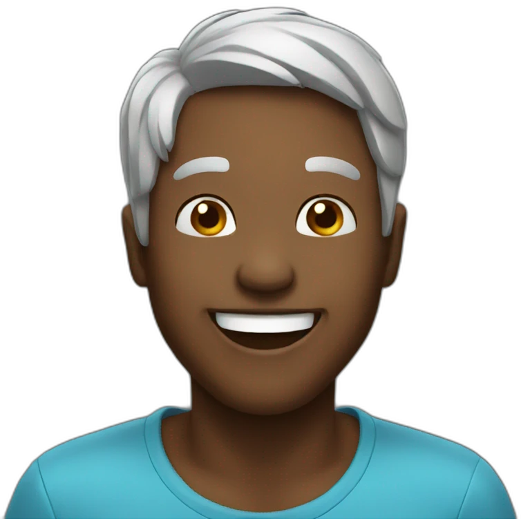 Laughing black emoji
