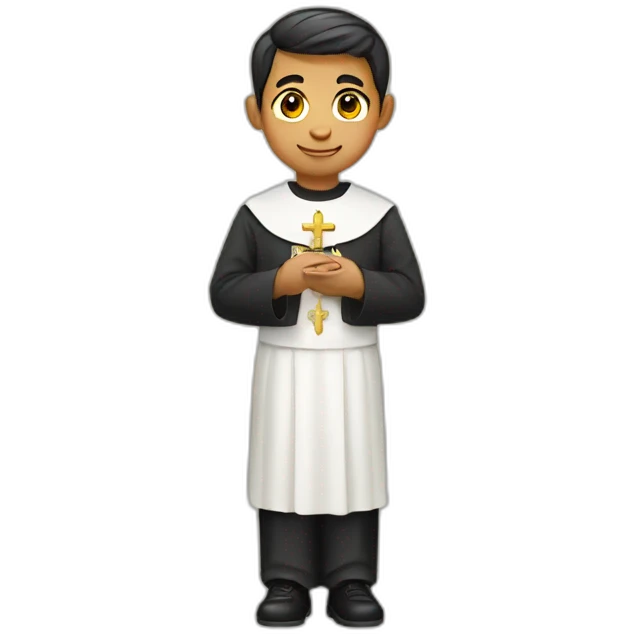young colombian catholic priest emoji