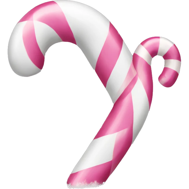 Pink white candy cane emoji