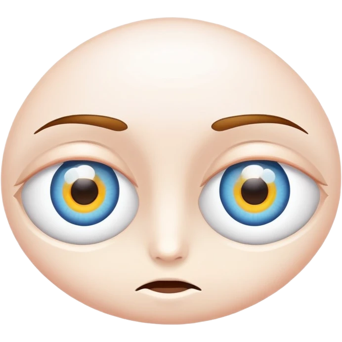 two eyes looking in different directions, playful and expressive emoji