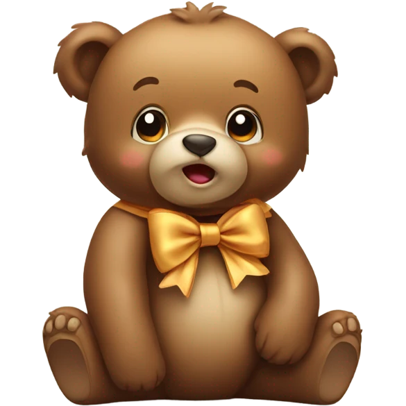 Bear with a bow emoji