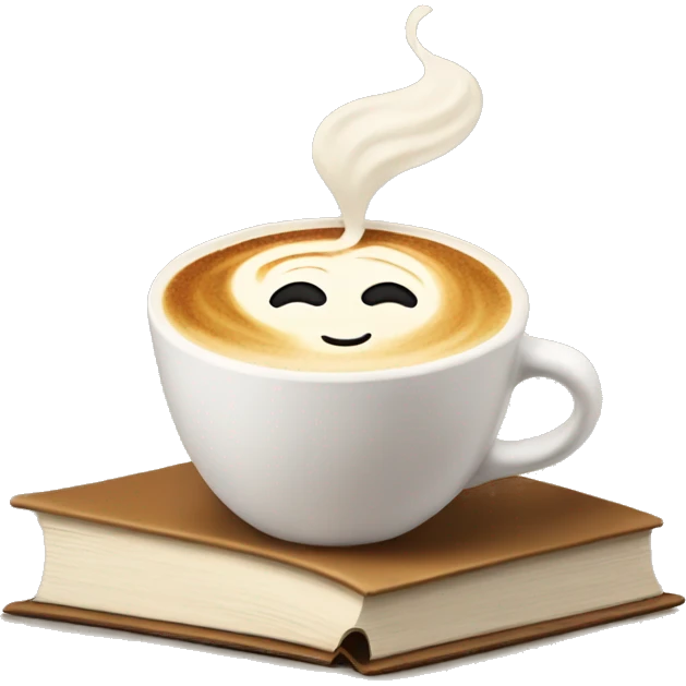 latte next to open book emoji