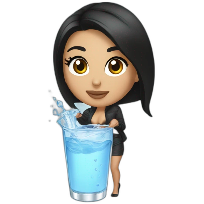 Kim Kardashian’s drink water  emoji