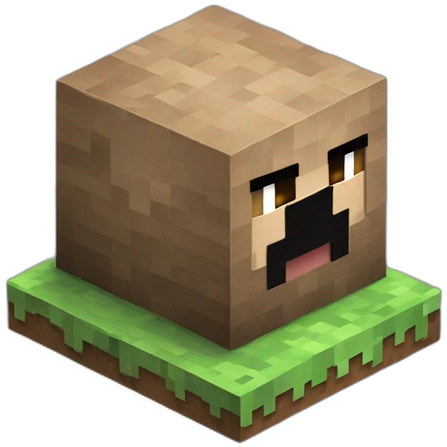 Minecraft Steve whith a dirt block emoji