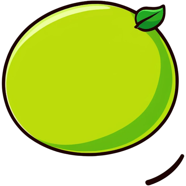 lime fruit emoji
