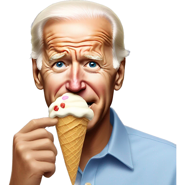 Joe Biden Eating Ice Cream emoji